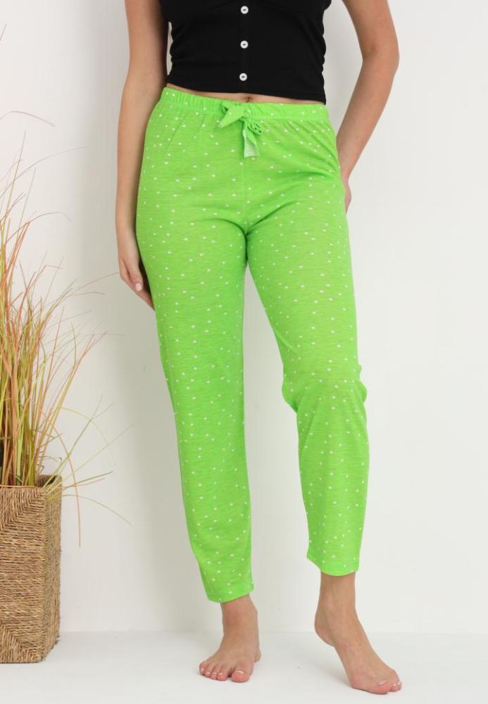 Pantaloni de Pijama Dama ,Culoare Verde Neon ,Engros
